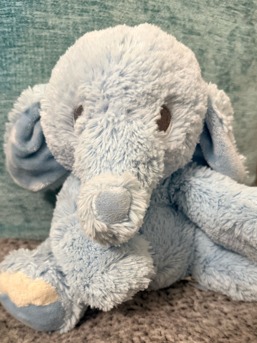 Plush Light Blue Elephant Cuddly Stuffed Animal